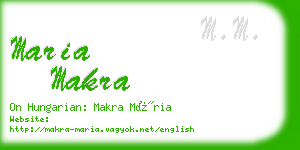 maria makra business card